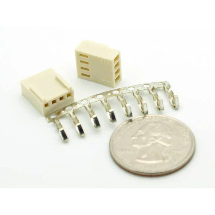 4 Pin 0.1" Polarized Locking Female Socket Connector - 2 Pack - Image 2