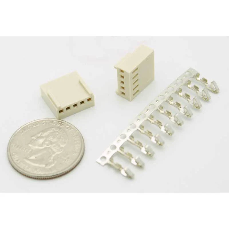 5 Pin 0.1" Polarized Locking Female Socket Connector - 2 Pack - Image 2