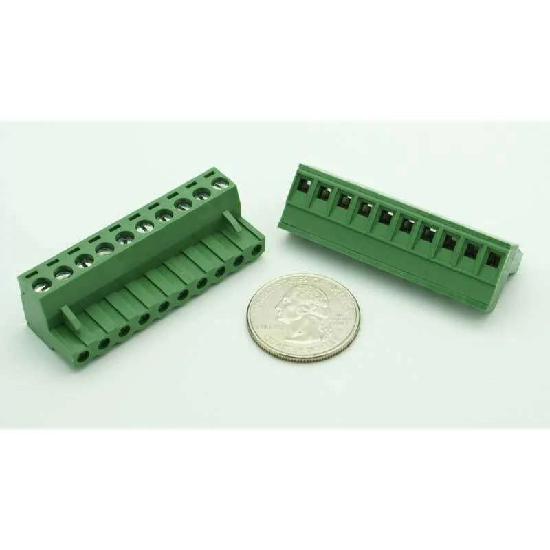10 Position Phoenix Connector Plug - (12-22AWG Wire / 15A) - Image 2