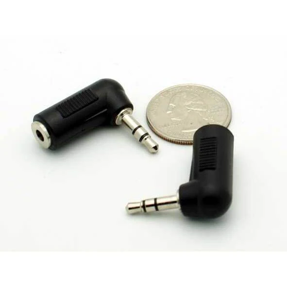 3.5mm Stereo Male - Female Right Angle Adapter - Image 2
