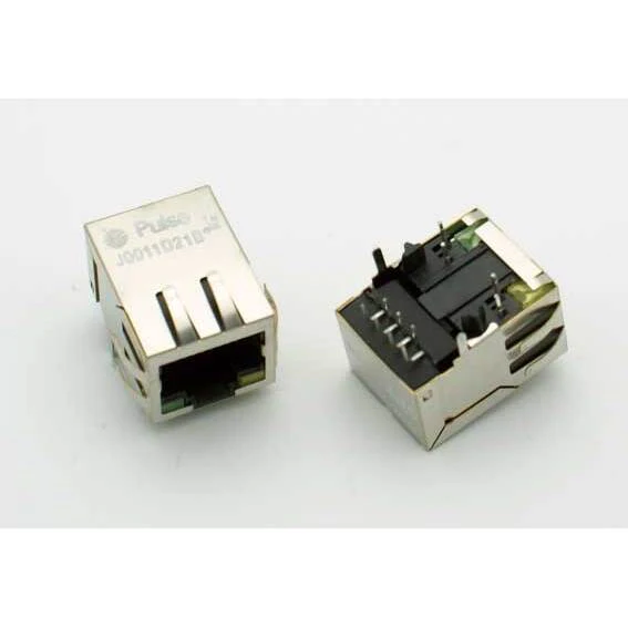 Ethernet RJ-45 Jack - w/LEDs and Magnetics - Horizontal PCB Mount