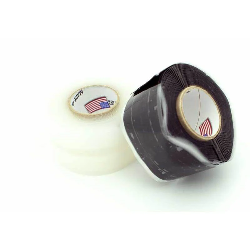 Self-Fusing Silicone Rubber Tape - Black & Clear - 2 Pack