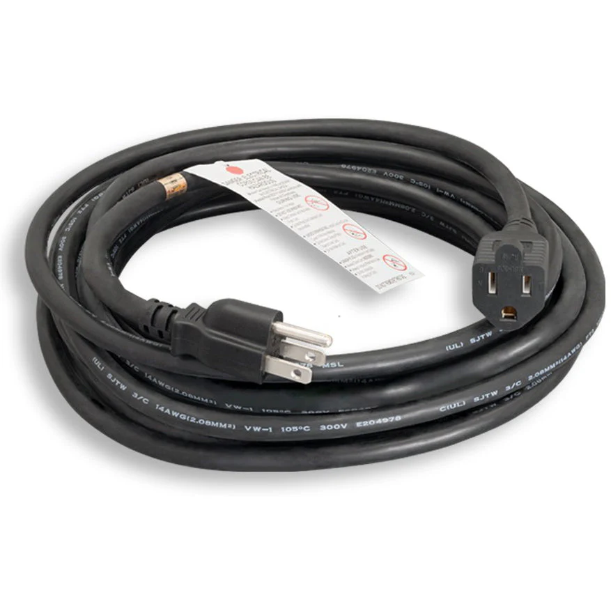 50' Extension Cord - 16 AWG - Black