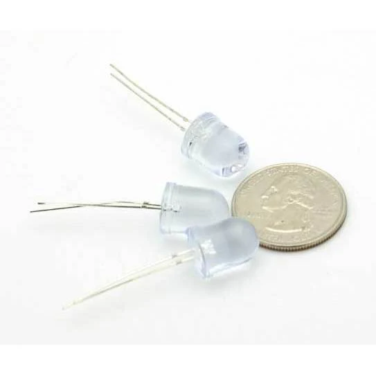 Super Bright Amber/Yellow Jumbo LED (10mm) - 3 Pack
