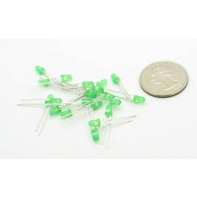 Green 3mm LED 20-Pack