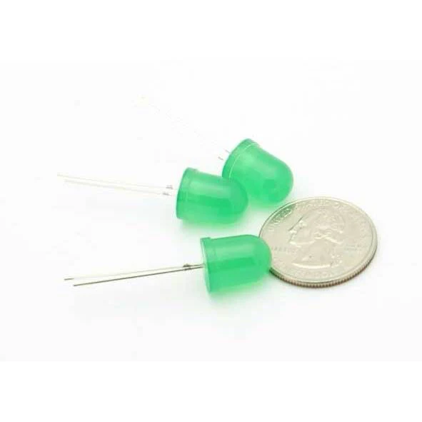 Green Jumbo LED (10mm) - 3 Pack