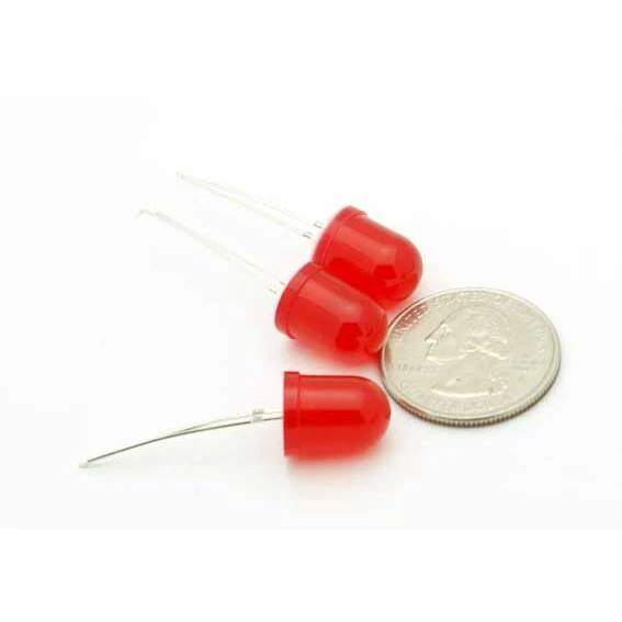 Red Jumbo LED (10mm) - 3 Pack