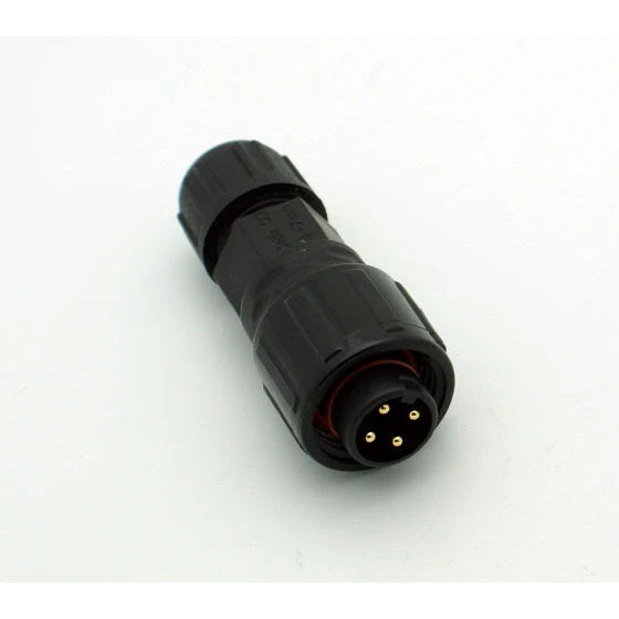 Medium Series 4 Pin Male Inline Waterproof Connector - 18-24 AWG