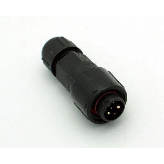 Medium Series 6 Pin Male Inline Waterproof Connector - 18-24 AWG