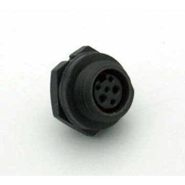 Medium Series 6 Pin Female Chassis Mount Waterproof Connector - 18-24 AWG