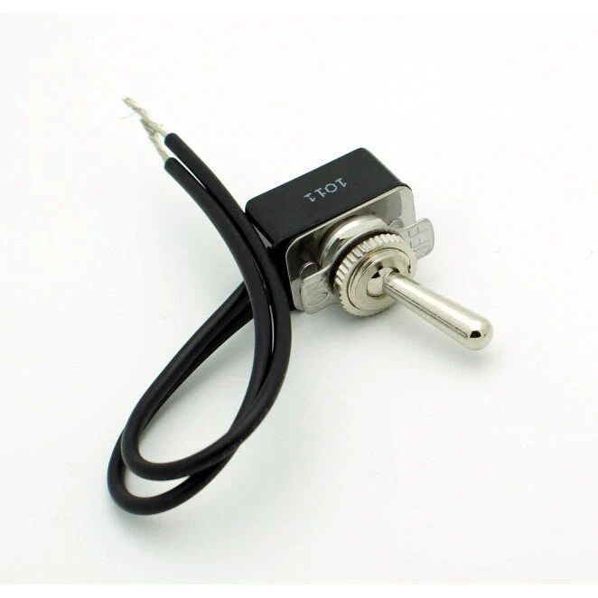 SPST Toggle Switch - Extra Long Handle - w/Wire Leads On-Off 8A