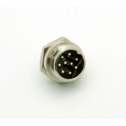 9 Pin Male Chassis Mount CB Mic Connector