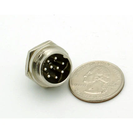 9 Pin Male Chassis Mount CB Mic Connector - Image 2