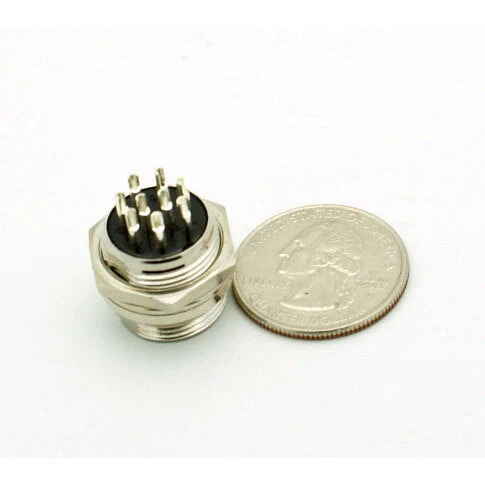 9 Pin Male Chassis Mount CB Mic Connector - Image 3