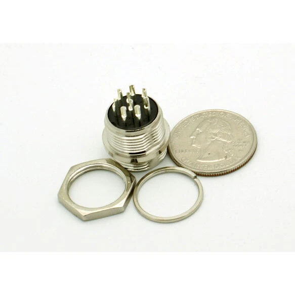 9 Pin Male Chassis Mount CB Mic Connector - Image 4