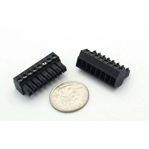 8 Position Mini-Phoenix Connector Plug - (18-24AWG Wire / 8A) - Image 2