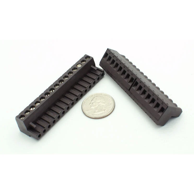 15 Position Phoenix Connector Plug - (12-22AWG Wire / 15A) - Image 2