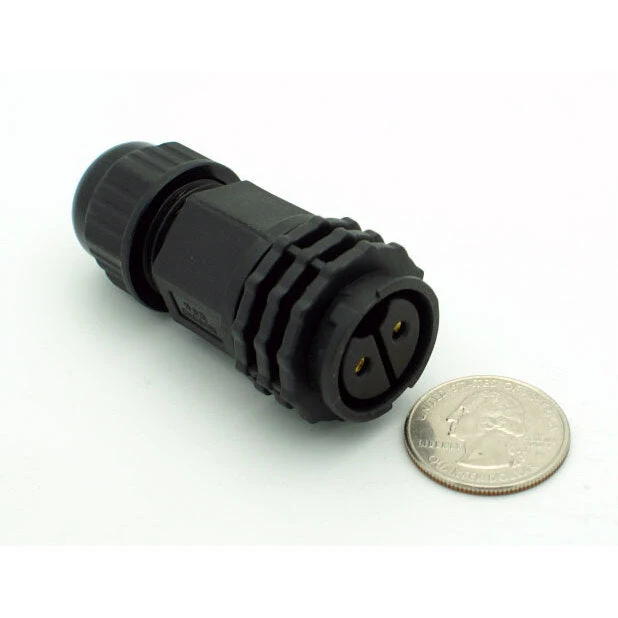 Extra Large Series 2 Pin Female Inline Waterproof Connector - 12-18 AWG - Image 2