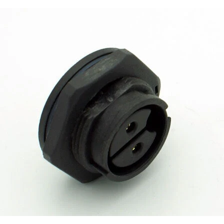 Extra Large Series 2 Pin Female Chassis Mount Waterproof Connector - 12-18 AWG