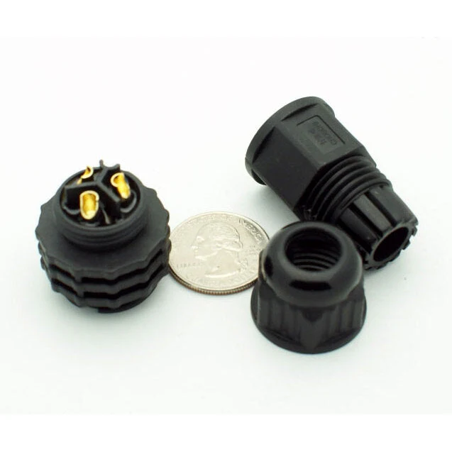 Extra Large Series 3 Pin Female Inline Waterproof Connector - 12-18 AWG - Image 4