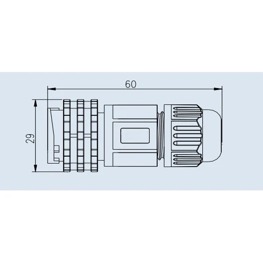 Extra Large Series 3 Pin Female Inline Waterproof Connector - 12-18 AWG - Image 5