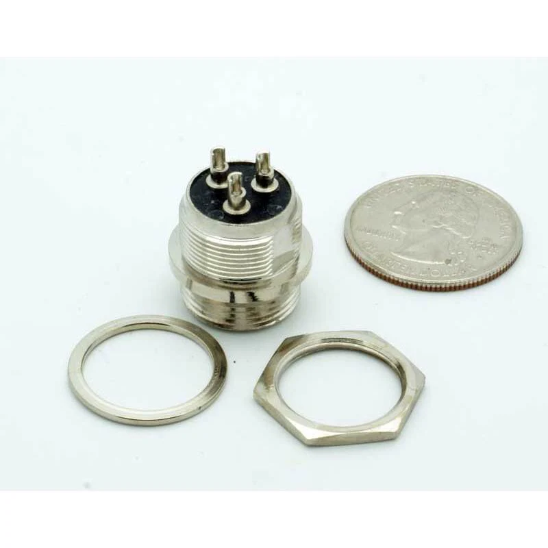 3 Pin Male Chassis Mount CB Mic Connector - Image 4