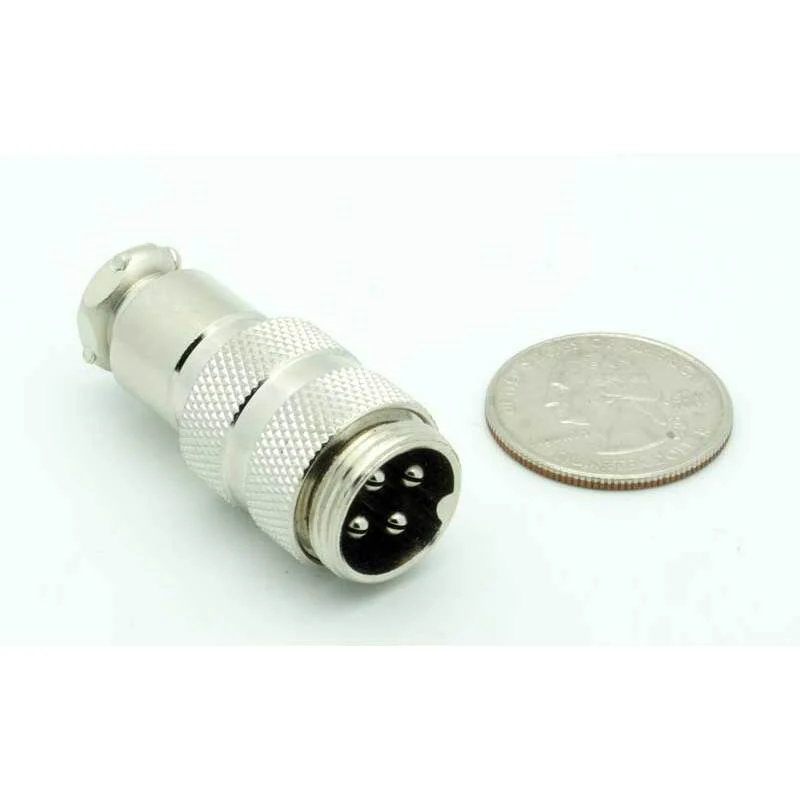 4 Pin Male Inline CB Mic Connector - Image 2
