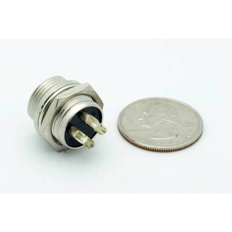 4 Pin Male Chassis Mount CB Mic Connector - Image 3