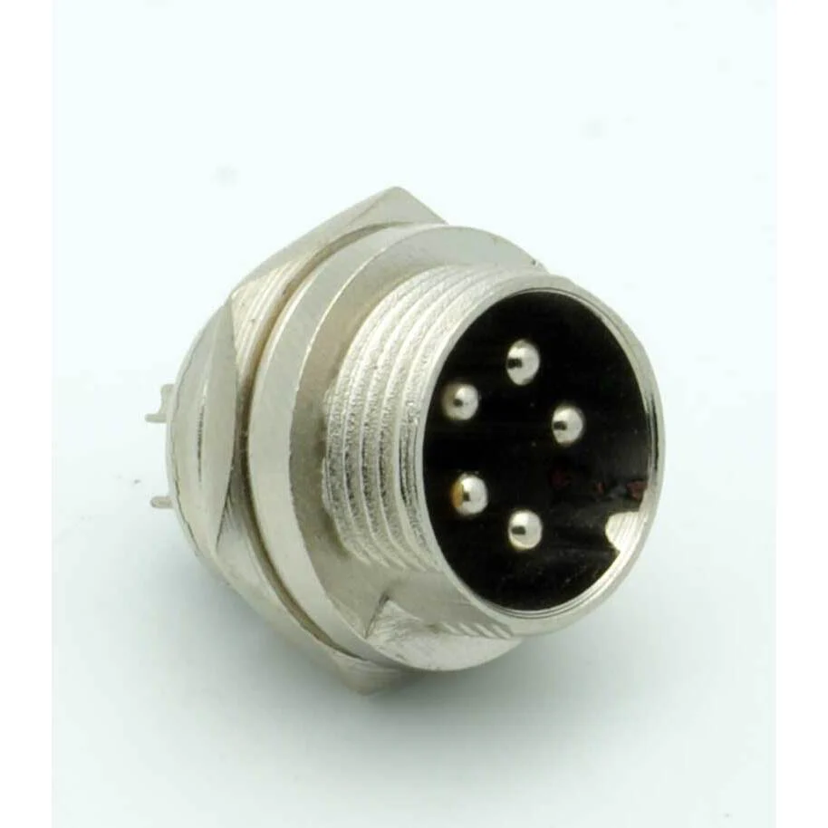 5 Pin Male Chassis Mount CB Mic Connector