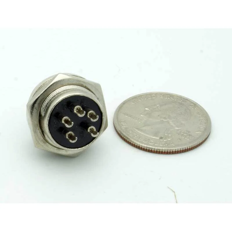 5 Pin Male Chassis Mount CB Mic Connector - Image 3
