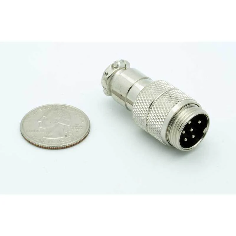 6 Pin Male Inline CB Mic Connector - Image 2