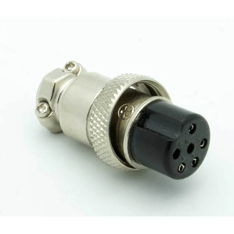 6 Pin Female Inline CB Mic Connector