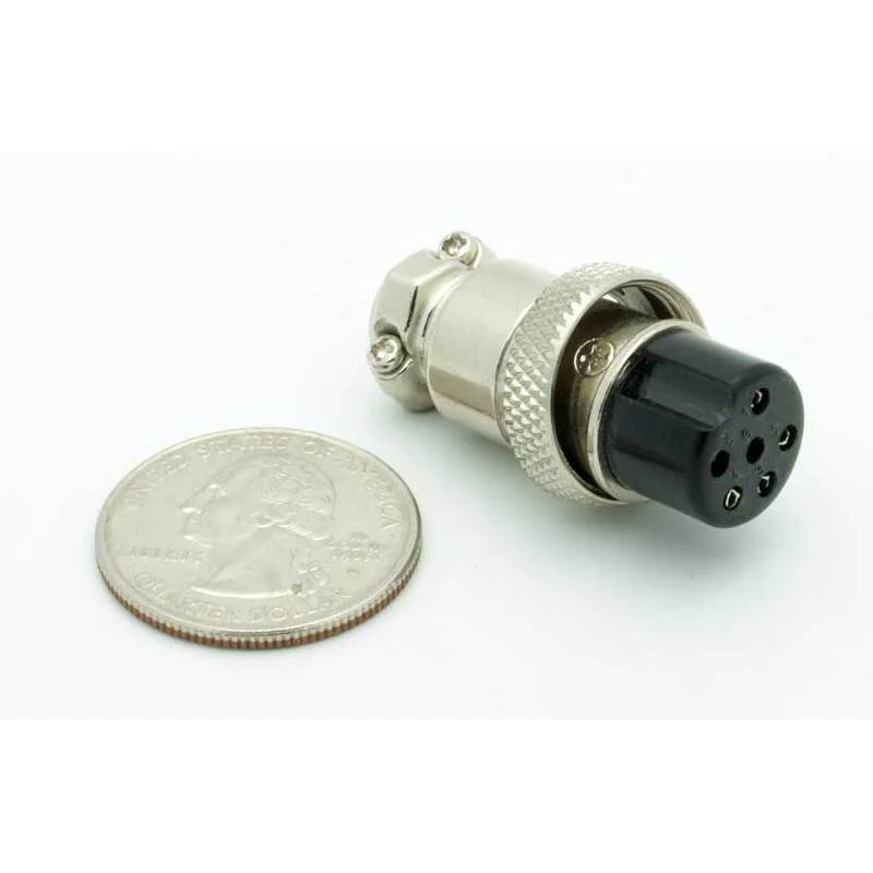 6 Pin Female Inline CB Mic Connector - Image 2