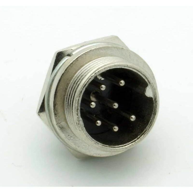 7 Pin Male Chassis Mount CB Mic Connector