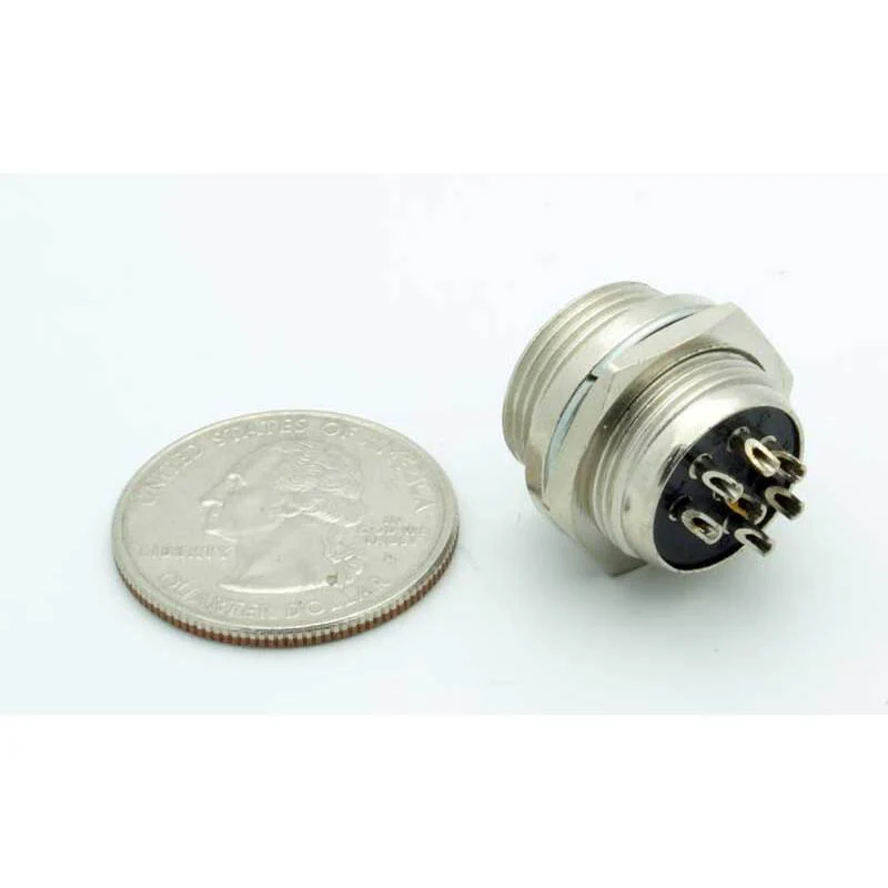 7 Pin Male Chassis Mount CB Mic Connector - Image 3