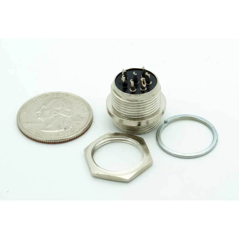 7 Pin Male Chassis Mount CB Mic Connector - Image 4