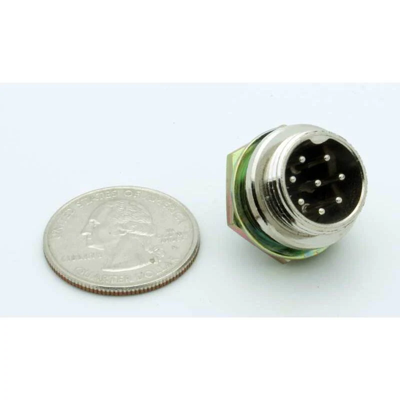 8 Pin Male Chassis Mount CB Mic Connector - Image 2