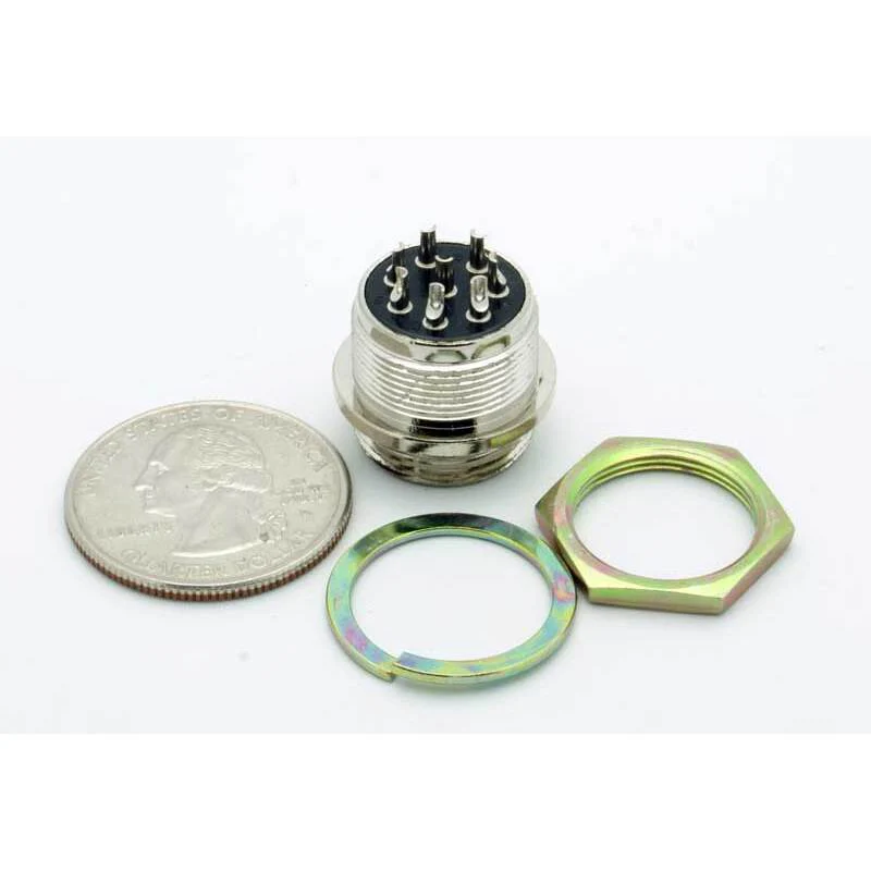8 Pin Male Chassis Mount CB Mic Connector - Image 4