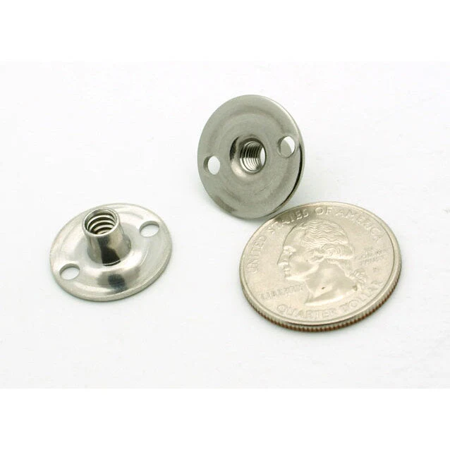 10-32 Stainless Steel Tee Nut - 9/32" x 3/4" Round Base - Image 2