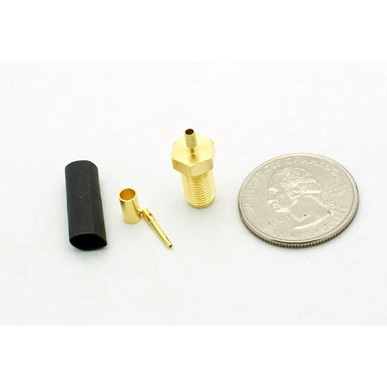 SMA Female 3 Piece Crimp Connector for RG-316 - Image 3