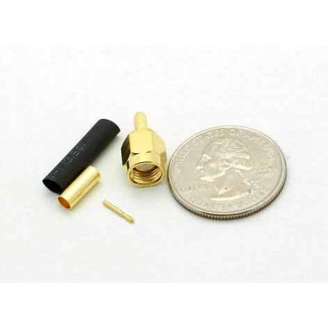 SMA Male 3 Piece Crimp Connector for RG-316 - Image 2