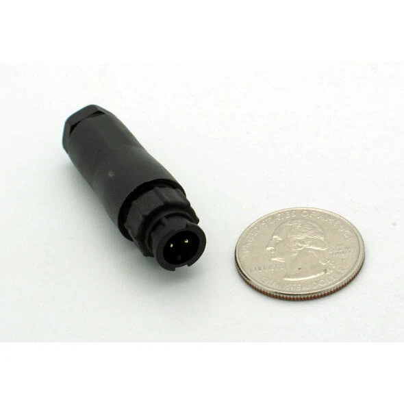 Small Series 2 Pin Male Inline Waterproof Connector - 20-26 AWG - Image 2