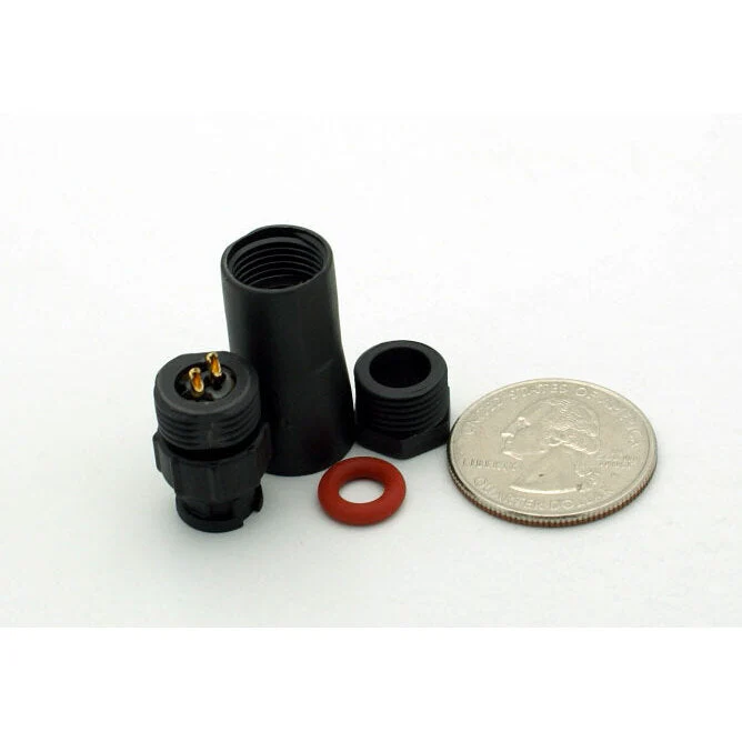 Small Series 2 Pin Male Inline Waterproof Connector - 20-26 AWG - Image 4