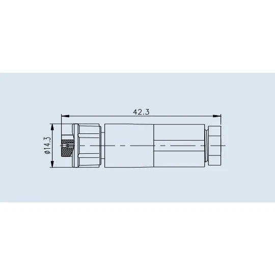 Small Series 4 Pin Female Inline Waterproof Connector - 20-26 AWG - Image 7