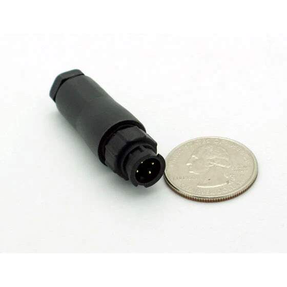Small Series 4 Pin Male Inline Waterproof Connector - 20-26 AWG - Image 2