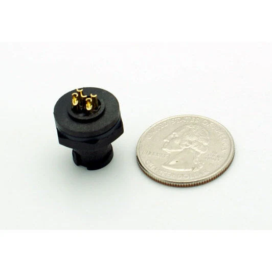 Small Series 5 Pin Male Chassis Mount Waterproof Connector - 20-26 AWG - Image 3